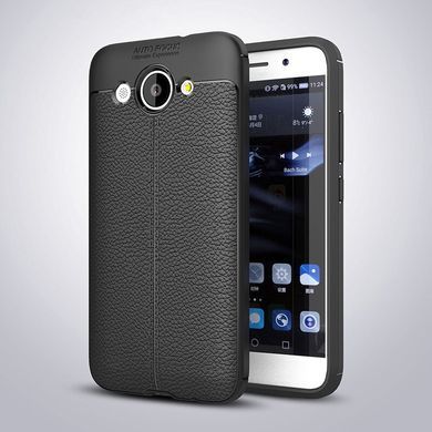 Захисний чохол Leather для Huawei Y3 2017 / Y3 2018 Чорний
