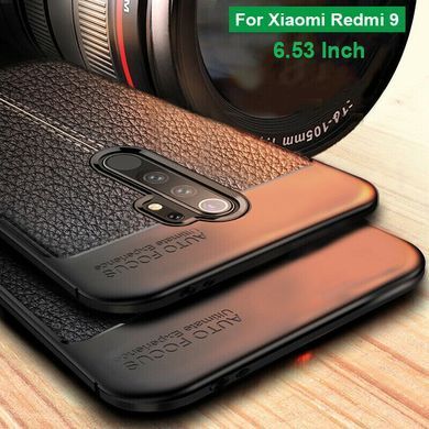 Захисний чохол Leather для Xiaomi Redmi 9 Чорний