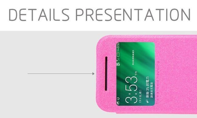 Чохол-книжка Nillkin Sparkle для HTC One Mini 2 Рожевий