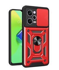 Защитный чехол Kvadrat Ring Lock для Xiaomi Poco X5 Pro 5G / Redmi Note 12 Pro 5G Красный