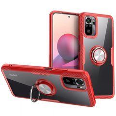 Защитный чехол Crystal Ring для Xiaomi Redmi Note 10 / Redmi Note 10S / Poco M5s Красный