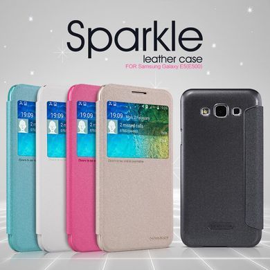 Чохол-книжка Nillkin Sparkle для Samsung E500H Galaxy E5 Білий