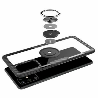 Защитный чехол Crystal Ring для Samsung A715F Galaxy A71 2020 Черный
