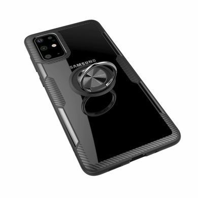 Защитный чехол Crystal Ring для Samsung A715F Galaxy A71 2020 Черный