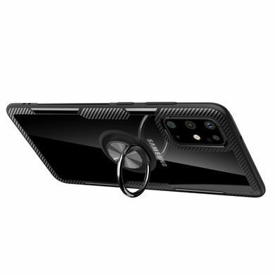 Защитный чехол Crystal Ring для Samsung A715F Galaxy A71 2020 Черный