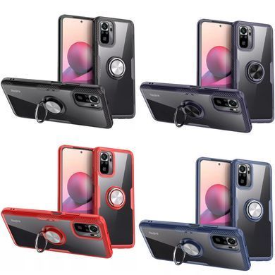 Защитный чехол Crystal Ring для Xiaomi Redmi Note 10 / Redmi Note 10S / Poco M5s Красный