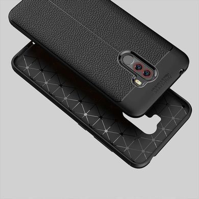 Защитный чехол Leather для Xiaomi Pocophone F1 Черный