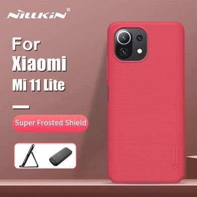 Защитный чехол Nillkin Frosted Shield для Xiaomi Mi 11 Lite / Mi 11 Lite 5G / 11 Lite 5G NE Красный