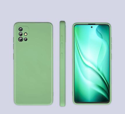 Защитный чехол Liquid Case Full Camera для Samsung A715F Galaxy A71 2020 Салатовый