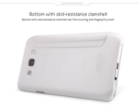 Чохол-книжка Nillkin Sparkle для Samsung E500H Galaxy E5 Білий