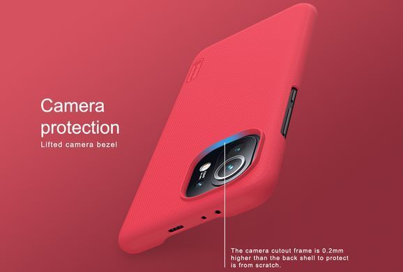Защитный чехол Nillkin Frosted Shield для Xiaomi Mi 11 Lite / Mi 11 Lite 5G / 11 Lite 5G NE Красный