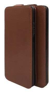 Чехол из натуральной кожи Genuine Leather Flip для Meizu M5 Коричневый