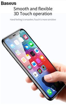Защитное стекло Baseus 3D для iPhone XS Max / 11 Pro Max Черный