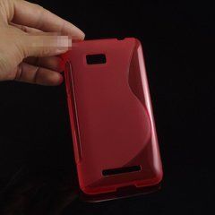 Чехол TPU S-line для HTC Desire 400 (One SU) Красный