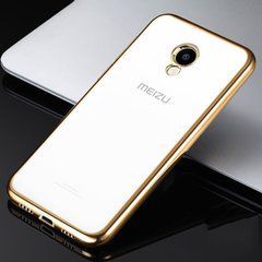 TPU чехол Electro-plating для Meizu M5 Золотистый