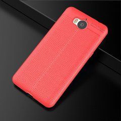 Защитный чехол Leather для Huawei Y5 2017 Красный