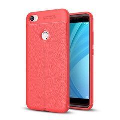 Защитный чехол Leather для Xiaomi Redmi Note 5A / Note 5A Prime Красный