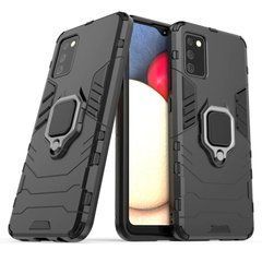 Захисний чохол Strong Guard Ring для Samsung A025 Galaxy A02s Чорний