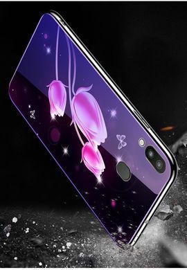 Защитный чехол Fantasy с глянцевыми торцами для Samsung A205F Galaxy A20 / A305F Galaxy A30 2019 (тюльпаны) Розовый