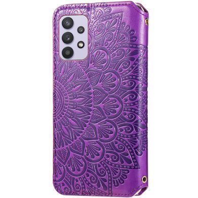 Чехол-книжка Flower Book для Samsung A325F Galaxy A32 4G Фиолетовый