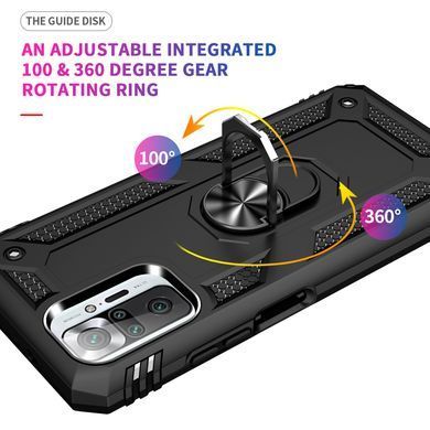 Защитный чехол Kvadrat Ring для Xiaomi Redmi Note 10 Pro / 10 Pro Max Черный