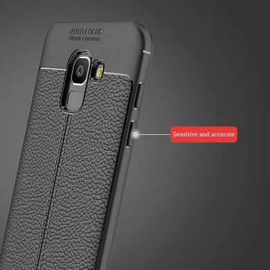 Захисний чохол Leather для Samsung J600 Galaxy J6 2018 Чорний