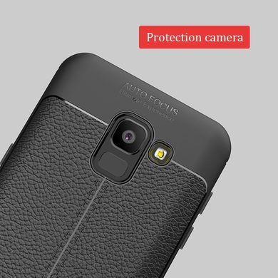 Захисний чохол Leather для Samsung J600 Galaxy J6 2018 Чорний