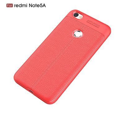 Захисний чохол Leather для Xiaomi Redmi Note 5A / Note 5A Prime Червоний