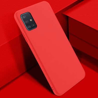 Защитный чехол Liquid Case Full Cover для Samsung A715F Galaxy A71 2020 Красный