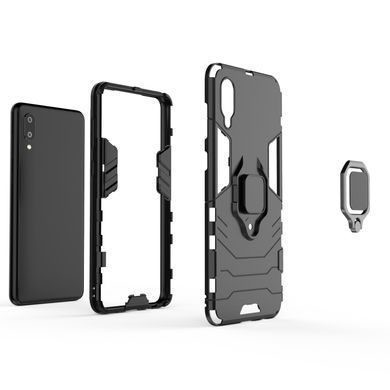 Защитный чехол Strong Guard Ring для Samsung A022F Galaxy A02 Черный