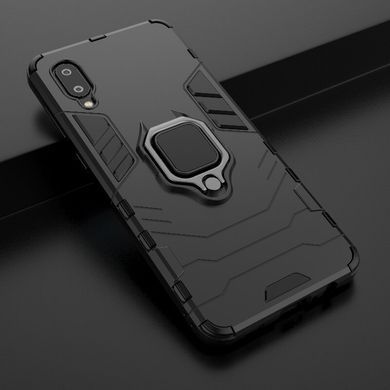 Защитный чехол Strong Guard Ring для Samsung A022F Galaxy A02 Черный
