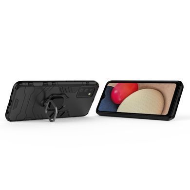 Захисний чохол Strong Guard Ring для Samsung A025 Galaxy A02s Чорний