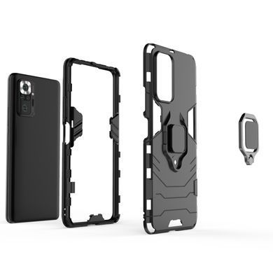 Захисний чохол Strong Guard Ring для Xiaomi Redmi Note 10 Pro / 10 Pro Max Чорний