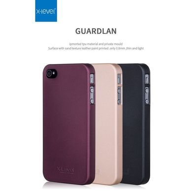 Захисний чохол X-level Guardian для iPhone 4 / 4S Чорний