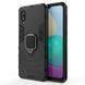 Защитный чехол Strong Guard Ring для Samsung A022F Galaxy A02 Черный