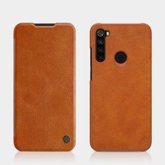 Чехол-книжка Nillkin Qin для Xiaomi Redmi Note 8 / Note 8 2021 Коричневый