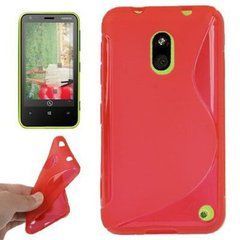 Чехол TPU S-line для Nokia Lumia 620 Красный