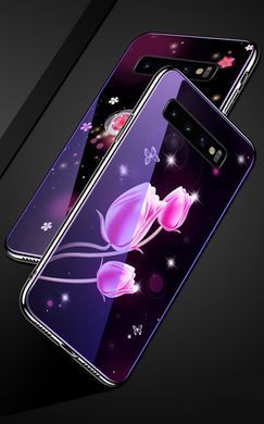 Защитный чехол Fantasy с глянцевыми торцами для Samsung G973F Galaxy S10 (тюльпаны) Розовый