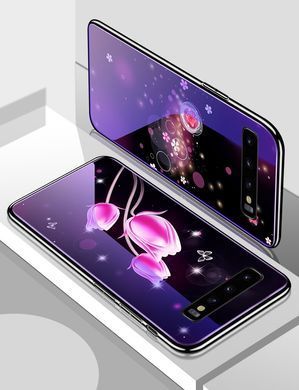 Защитный чехол Fantasy с глянцевыми торцами для Samsung G973F Galaxy S10 (тюльпаны) Розовый