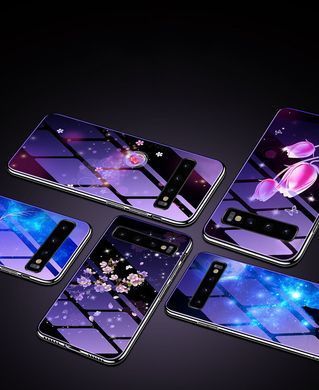 Защитный чехол Fantasy с глянцевыми торцами для Samsung G973F Galaxy S10 (тюльпаны) Розовый