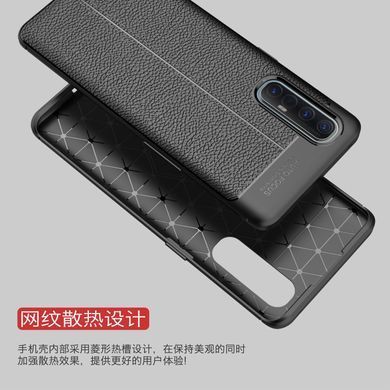 Защитный чехол Leather для Oppo Reno 3 Pro Черный