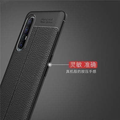 Защитный чехол Leather для Oppo Reno 3 Pro Черный