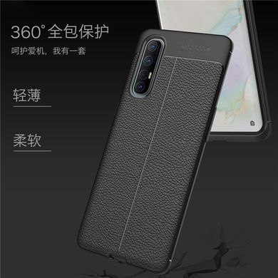 Защитный чехол Leather для Oppo Reno 3 Pro Черный