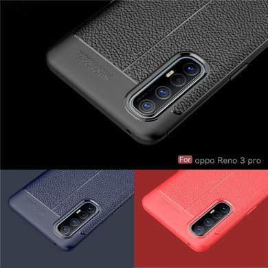 Защитный чехол Leather для Oppo Reno 3 Pro Черный