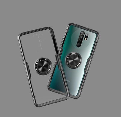 Защитный чехол Crystal Ring для Xiaomi Redmi 9 Черный