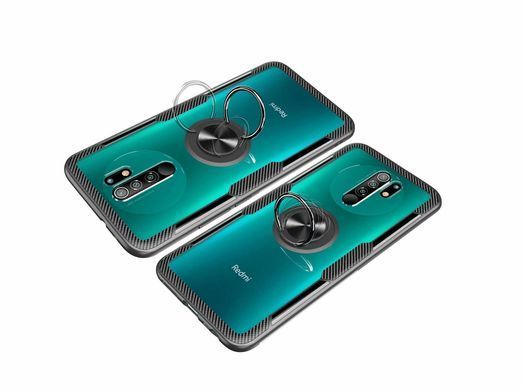 Защитный чехол Crystal Ring для Xiaomi Redmi 9 Черный