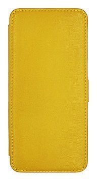 Чехол из натуральной кожи Genuine Leather Book для LG E400 / E405 Optimus L3 (без функции подставки) Желтый