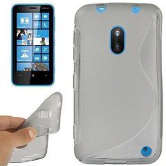 Чехол TPU S-line для Nokia Lumia 620 Прозрачный