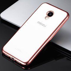 TPU чехол Electro-plating для Meizu M5 Розовый