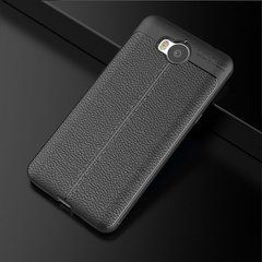Защитный чехол Leather для Huawei Y5 2017 Черный